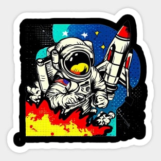 Astronaut in Space Sticker